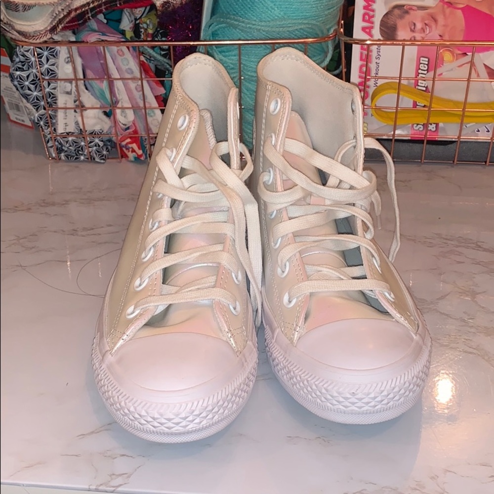 Iridescent converse high top